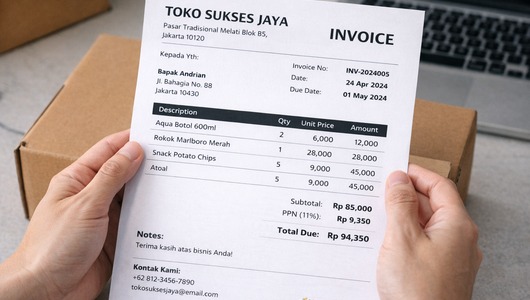 Invoice rapi siap kirim